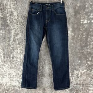 Burton Size 26 Denim Casual Jeans Blue Button Zip Pants Straight Leg Pocket